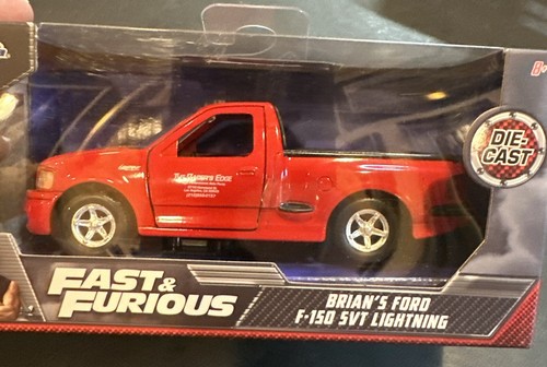 Jada Toys Fast & Furious BRIAN'S 1999 FORD F-150 SVT LIGHTNING Red 1:32 Scale - Picture 3 of 7