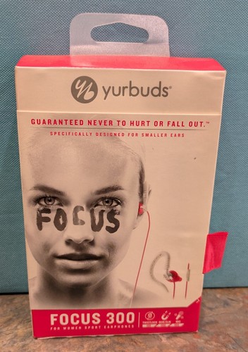 Brandneu Yurbuds Focus 300 Schweißfeste Sport Kopfhörer Pink