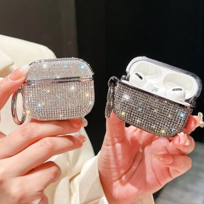 Luxury Diamond Crystal Case For Apple AirPods Pro 1 2 AirPods 4 3 2 Bling Cover