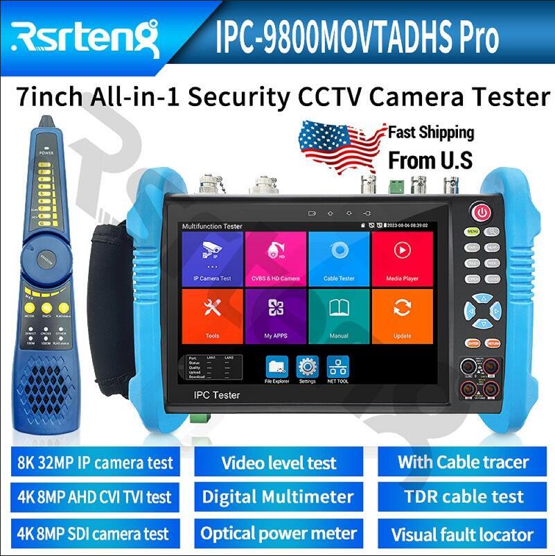 Rsrteng 8K IP Camera tester 8MP AHD CVI TVI SDI CCTV tester IPC