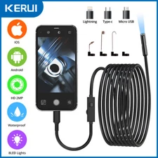 New Endoscope Camera with Light 1920P HD Borescope Camera 9.9FT Cable with 8 LED
