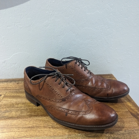 SAOLA Scarpe eleganti Cole Haan C30687‎ Oxford a coda di rondine in pelle marrone ~ uomo 10 5 M ~ Wayne