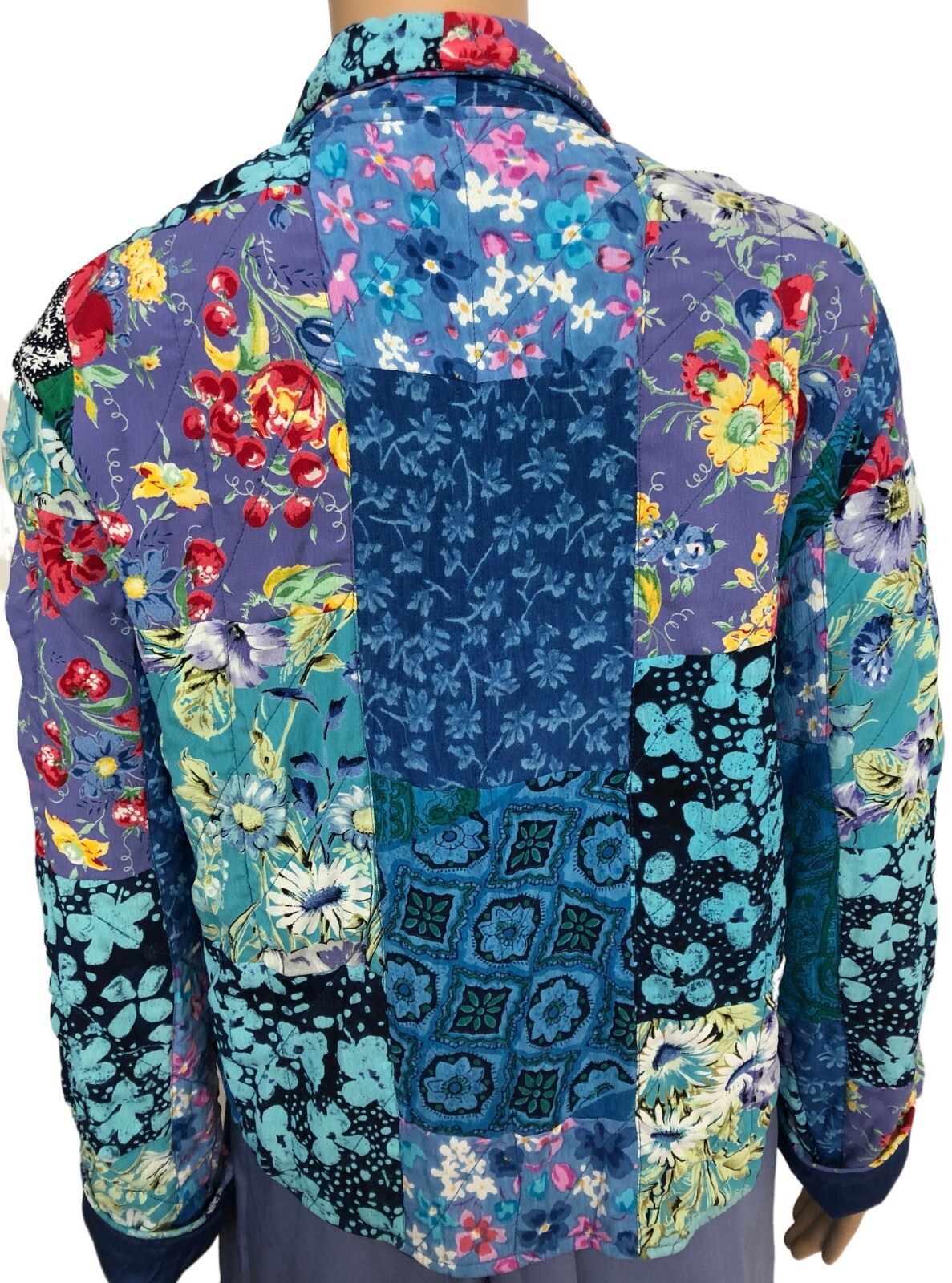 vtg Casual Studio Patchwork Button Jacket Sz S Ha… - image 6