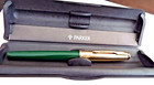 GREEN PARKER INSIGNIA CUSTOM 22K GOLD PLATED CAP ROLLERBALL PEN CASE 1990'S USA — photo 2