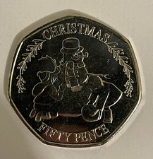 Gibraltar Christmas 50p 2023 coin from Sealed Bag