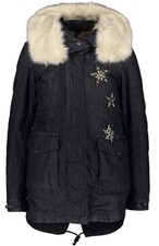 Liu Jo Embellished Navy Blue Denim Women’s Parka Size 42 Uk 10