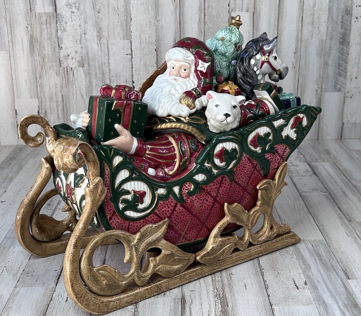 Fitz & Floyd（フィッツ＆フロイド) サンタ　オードブル　クリスマス FITZ & FLOYD..WINTER HOLIDAY..SANTA..CHRISTMAS..SERVING..PLATTER