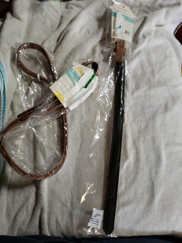 Lot of zippy paws Dog Genuine Leather Brown Rose Gold leash and collar cute set! - Picture 1 of 10