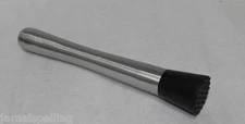8" Stainless Steel & Plastic COCKTAIL MUDDLER Bar Tool Drink Mixer
