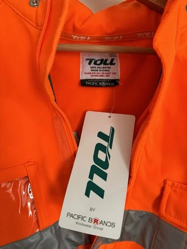 NWT Australian Toll Freighting Group Utility Bright Reflective Work  Jacket image 3