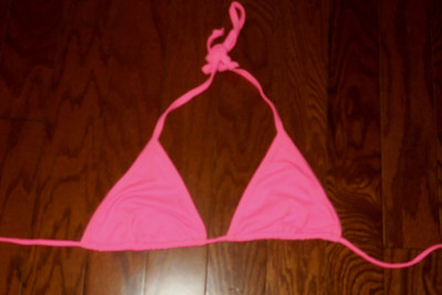 M Victoria's Secret   Swim suit TRIANGLE BIKINI TOP   SLIDER HALTER NO WIRE