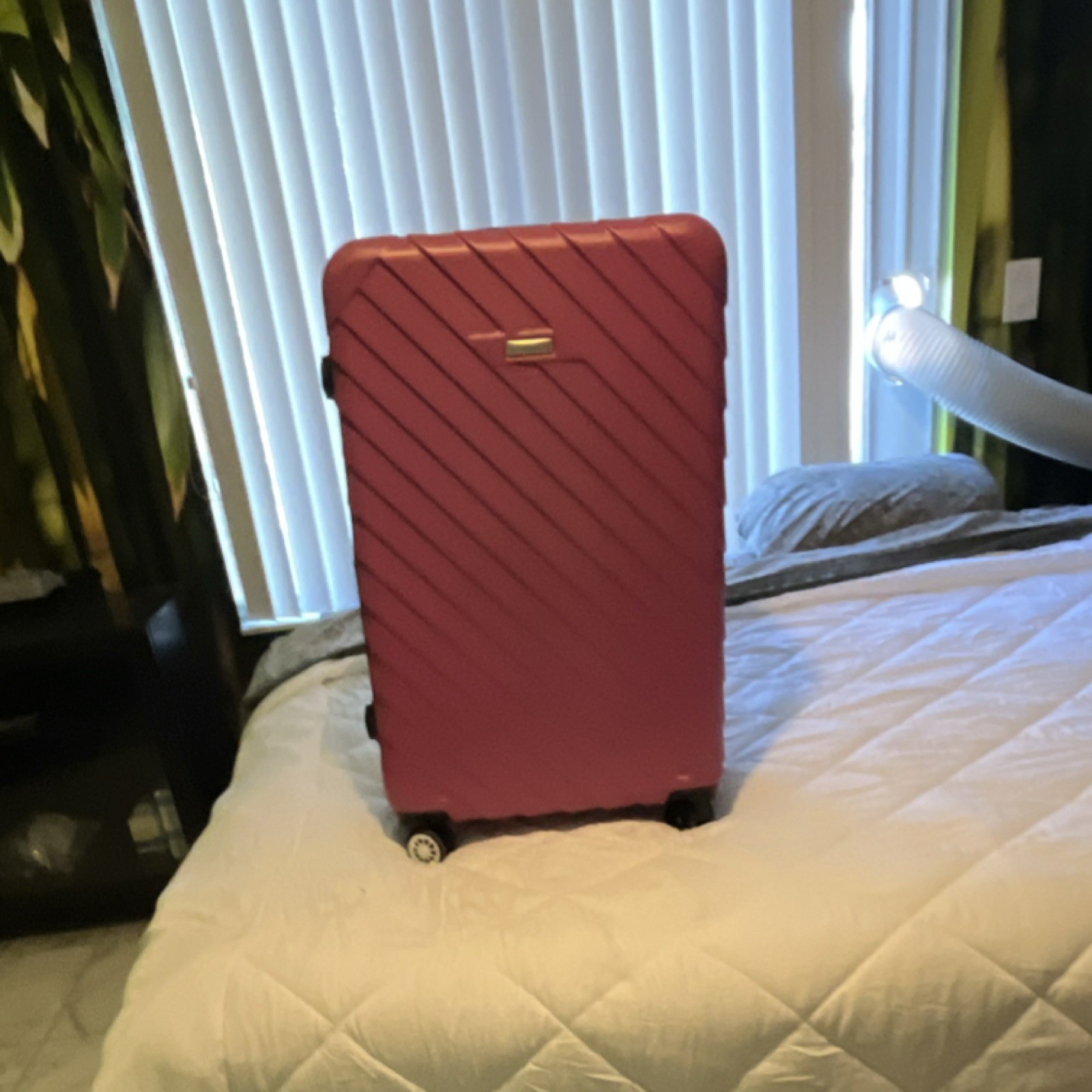 Madisson Geometric Pink Hardcase Wheeled Suitcase