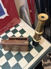 Vintage Nautical Telescope in Wooden Box