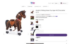 PonyCycle Authentic Ride on Horse Toy - Chocolate, Medium