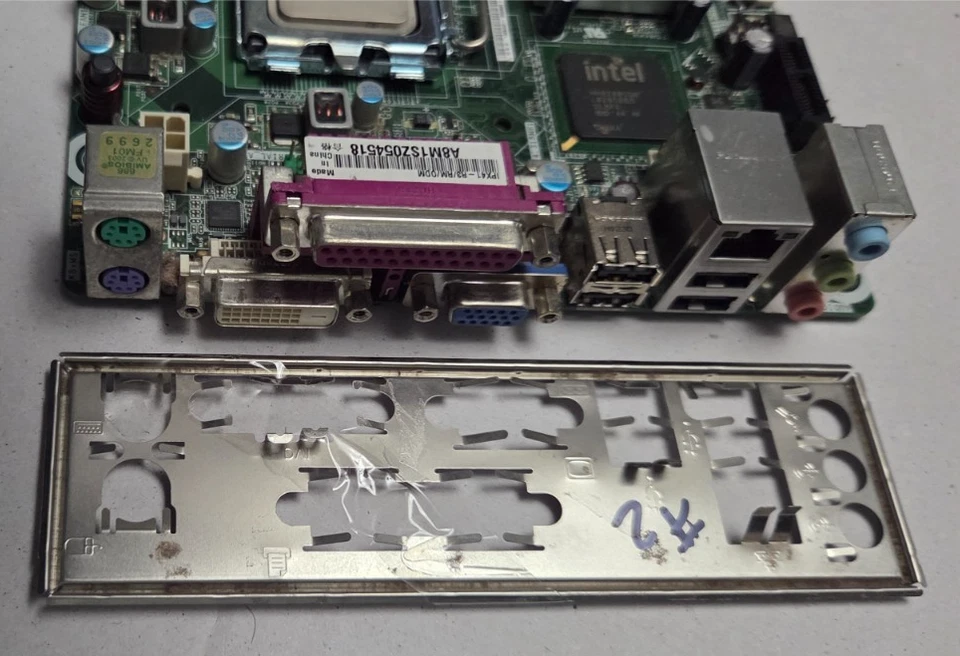 PEGATRON IPX41-R3 rev1.01 SKT775 Motherboard E6600 CPU 2GB DDR3 w/IOP SN3012A997 - Image 2 of 4