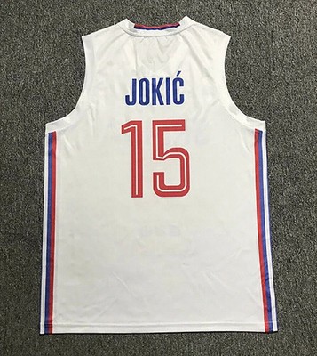 Jokic #15 Team Serbia Serbija Basketball Jersey Sewn Custom Names Any Size