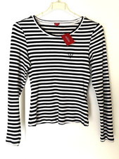 Guess Brand Top Sweater Striped Long Sleeve size L NWT
