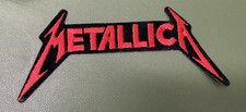 Original 1980s Red Black Metallica Iron On Patch