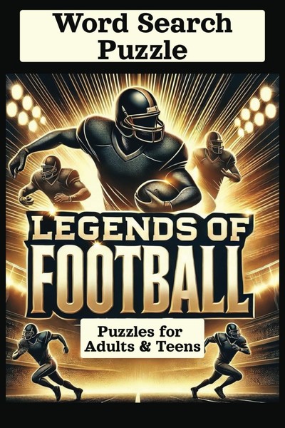Football Legends Word Search Puzzle Book: 50+ Puzzles For Sports-image
