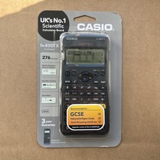 CASIO FX-83GTX Calcolatrice Scientifica Esame UK Approvata GCSE - NUOVA - NERA