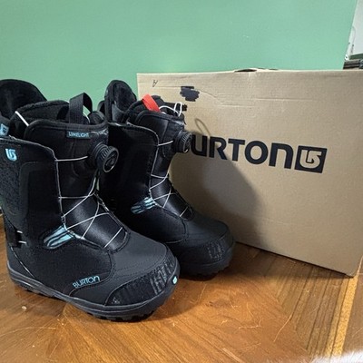 Burton Limelight Boa Boots Black Snowboard Leopard Size 8 Womens New with Box