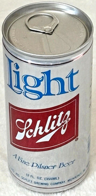 VTG 1970's Schlitz-Light Fine Pilsner  -Milwaukee, Wisc.-12 oz-Alum. Beer Can