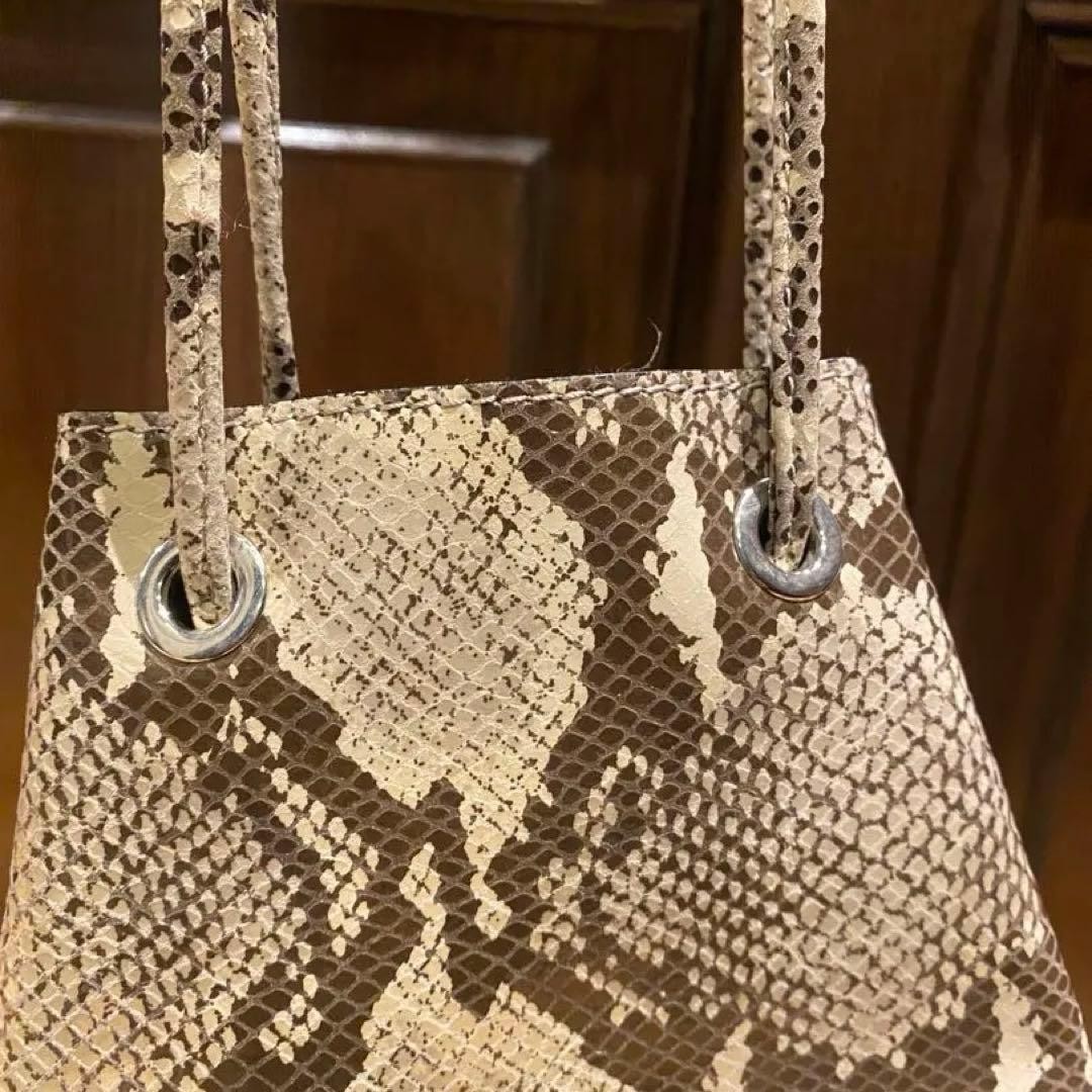 Marco Masi Python Pattern Drawstring Bag, Bucket … - image 6