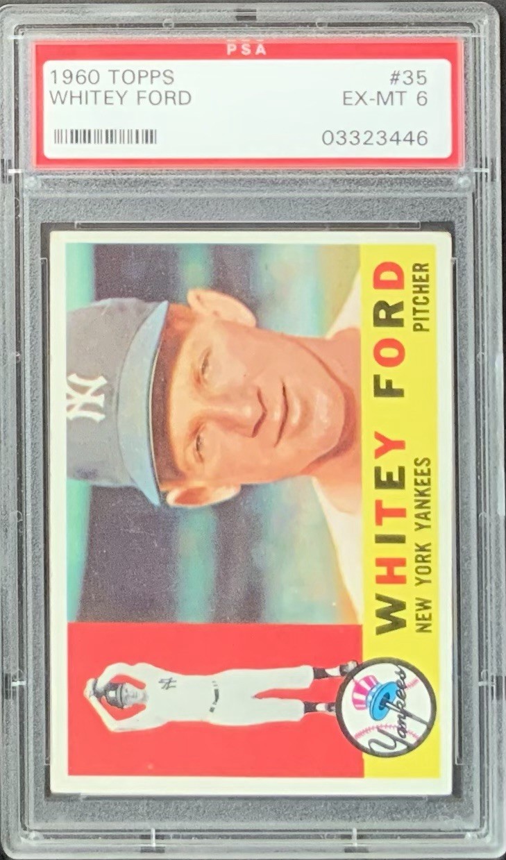 Whitey Ford, 1960 Topps #35, HOF - PSA 6 EX-MT