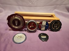 Lot Of 6 Used Vintage Car Emblems Mustang Mercury Hubcap Wheel Horn