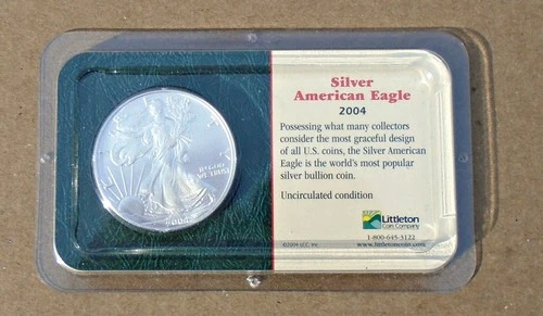 2004 1 oz Silver American Eagle Uncirculated Littleton Coin Co