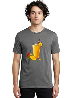 Mango-Smoothie-5 Mens Graphic Tee, 100% Cotton, Casual Summer Wear