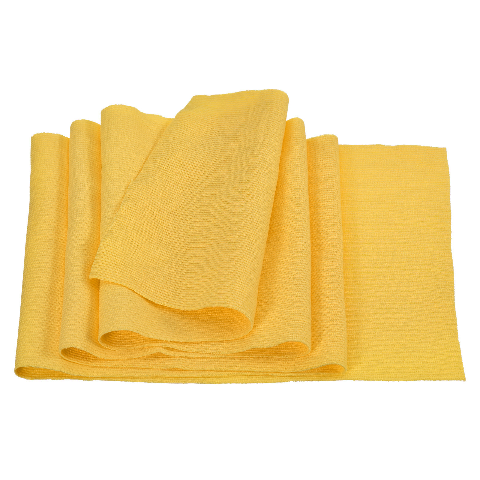 15cm x 1m Elastic Cuff Ribbed Trim Cotton Fabric Knitted Stretch Band Yellow