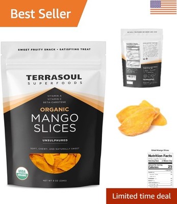 Organic Dried Mango Slices, 8 oz   Naturally Sweet, Chewy Snack Without Sugar