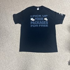 Vintage USPS "Pick Up Your Package" Navy Graphic T-shirt - X-Large - Made in USA