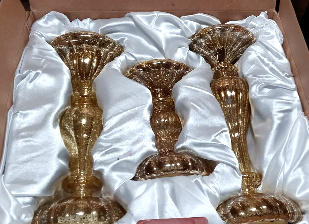 S Set Of 3 Pillar Candle Holders