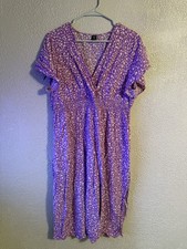 SHEIN Curve Purple Floral Dress 2xl