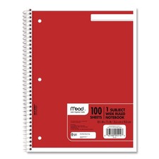Mead 5514 100 Sheets 1-Subject Wide/Legal Rule Spiral Notebook New