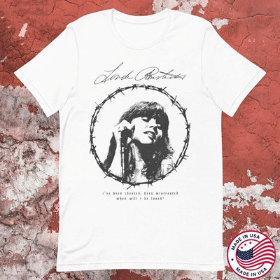 Linda Ronstadt Singer Heavy Cotton White T Shirt S-5XL C016
