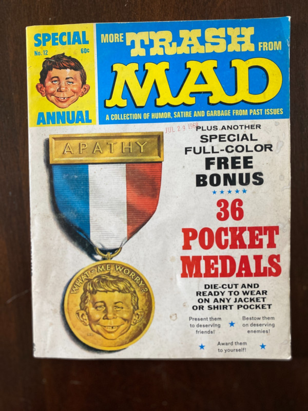 Collectible Special Annual More Trash from MAD No. 12 Magazine 1969 VG Condition