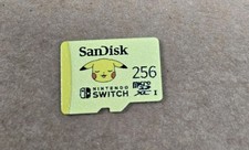 SanDisk 256GB Micro SD Card For Nintendo Switch  Lite Pokemon Nice