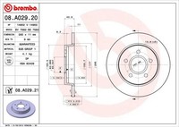 2X Bremsscheibe Hinten Brembo 08A02921 FÜR Ford