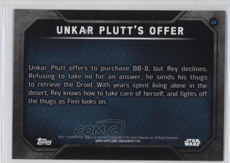 2016 Topps Star Wars: The Force Awakens Series 2 Unkar Plutt's Offer ...