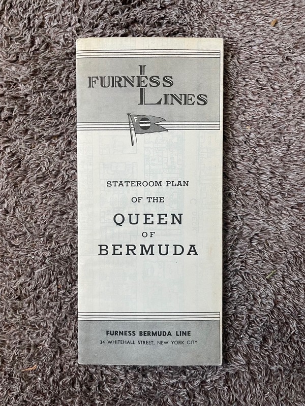 Furness Bermuda Line - Queen of Bermuda - Deck Plan - 1952