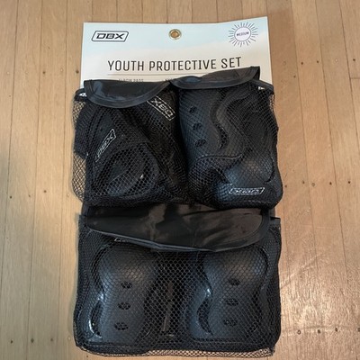 DBX Protective Set Youth Size M Black New In Bag! Hockey/skating/roller Blade