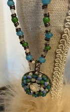 Konplott Kette Perlen Türkis Anhänger neuwertig Miranda Konstantinidou
