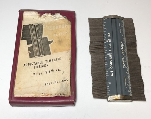 Vintage C.S. OSBORNE No. 260 Adjustable Template Former Carpenter Tool Flooring - Picture 2 of 4
