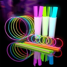 Glow Fever 209pcs Sticks Bulk Party Pack includes 100 8" and 109 Accessories