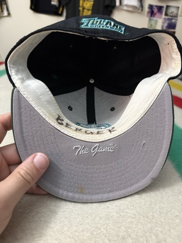 Vintage Tulane Green Wave Player Team Issued The Game Worn Fitted Hat Size 7 - Picture 12 of 15