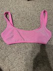 Aerie Wireless Bralette Bra Pink Glitter Semi-Sheer Scoop, Women’s Size M — photo 2