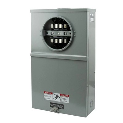 Eaton B-Line 12148 20 Amp Single Or 3-Phase 8 Jaw Ring-Type Meter Base